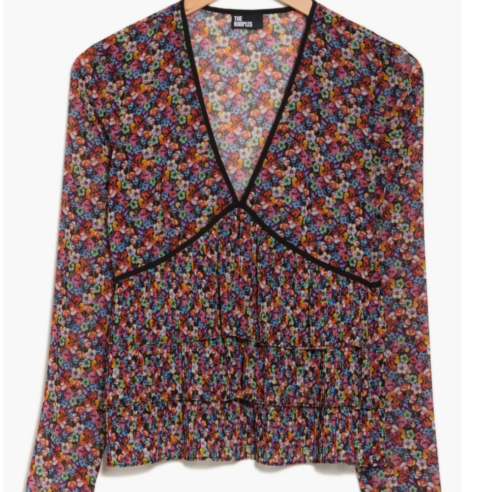 The Kooples Field Floral Print Top